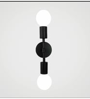 Dylight Retro Siyah Metal 2 li Dekoratif Rustik Duvar