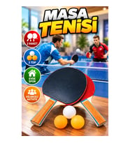 2 Raket 3 Toplu Masa Tenisi Seti – Evde Spor ve Eğlence