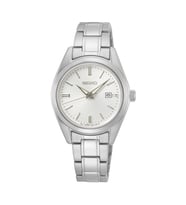 Seiko SUR633 Safir Camlı Çelik Kordon Çelik Kasa 10 ATM Suya Dayanıklı Metalik Renk Erkek Kol Saati