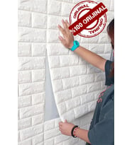 Kendinden Yapışkanlı 3D Duvar Kağıdı Paneli 70x38 cm Beyaz (Karışık)