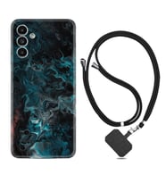 Samsung A23 A31 A32 A50 A51 A52 A53 A70 Kılıf Boyun Askılı Silikon Colorful Abstract 1384