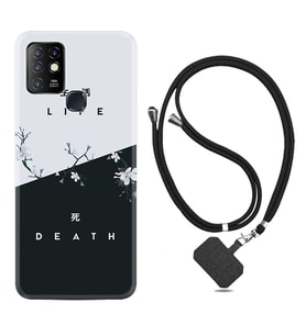 INFINIX Hot 8 9 10 11S Hot 10 Play 10T Kılıf Boyun Askılı Silikon Life and Death 1339