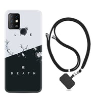 INFINIX Hot 8 9 10 11S Hot 10 Play 10T Kılıf Boyun Askılı Silikon Life and Death 1339