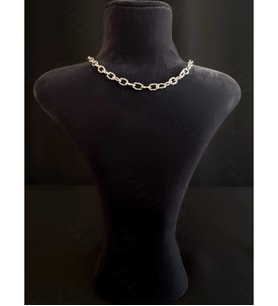 Choker(Tasma) Paperclip Kabartma Çelik Zincir Kolye  Choker Serisi