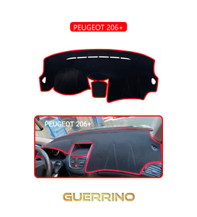 PEUGEOT 206+TORPİDO KORUMA HALISI KIRMIZI KENAR