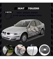 Seat Toledo Oto Araç Kapı Koruma Fitili 5metre Parlak Siyah Renk