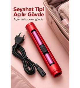 Saç Uçlarına Şekil Veren Seyahat Tipi Maşa ve Düzleştirici