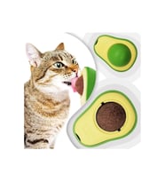 Pribor Avokado Catnipli Kedi Çimi Topu Avokado Kedi Nanesi Oyuncağı (Çok Renkli)