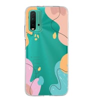 Xiaomi Poco M3 Uyumlu Kapak Karışık Renkler Tasarımlı Şeffaf Silikon Kılıf