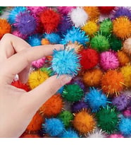 Simli Ponpon 3 cm 50 Adet Karışık Renk Pon Pon Kreş Okul Etkinliği