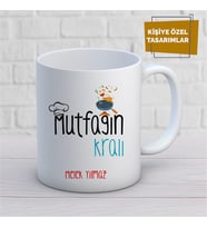 Kişiye Özel İsim Yazılabilir Mutfağın Kralı Kupa Bardak