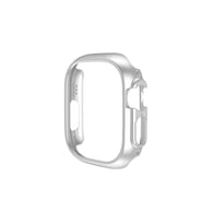 Apple Watch Ultra 49mm Uyumlu Sert PC Kasa Koruyucu Zore Watch Gard 18 (Gümüş)