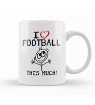 I Love Football This Much Kupa Bardak Porselen