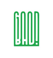 Good Bad Sticker17x17 Cm Yeşil