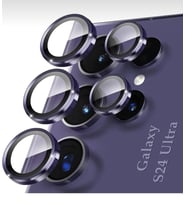 Samsung Galaxy S24 Ultra Uyumlu Kamera Koruyucu lens  lens koruması Çerçeve - Mor [5'li Set]