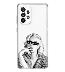 Samsung Galaxy A33 Uyumlu Marilyn Monroe Desenli Şeffaf Telefon Kılıfı