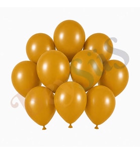 Zerdeçal Renk Lateks Retro Balon (13 cm) - 10 Adet