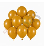 Zerdeçal Renk Lateks Retro Balon (13 cm) - 10 Adet