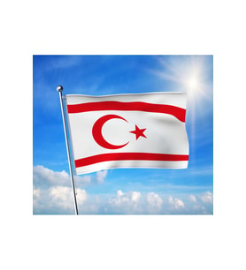 KKTC -Kuzey Kıbrıs Türk Cumhuriyeti Bayrağı Premium Raşel Kumaş 70x105 cm