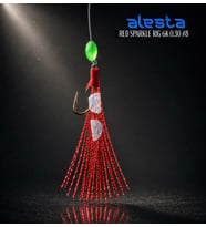 ALESTA RED SPARKLE RIG X0225 6 KÖSTEK HAZIR TAKIM 0.30MM NO:8 İĞNE