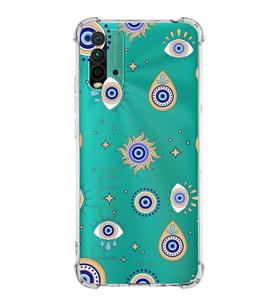 PrintiFy Xiaomi Redmi 9T Uyumlu Nazar Boncuğu 5 Baskılı Şeffaf Köşe Korumalı Antişok Kılıf