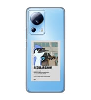 Xiaomi Mi 13 Lite Uyumlu Regular Show Mordecai ve Rigby Desenli Şeffaf Telefon Kılıfı