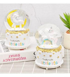 Unicorn Işıklı Müzikli  Kar Küresi