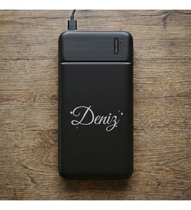 BK Gift Kişiye Özel İsimli 10.000 mAh Powerbank PB-4011 -4, LED Göstergeli Taşınabilir Şarj Cihazı, Kurumsal Hediye