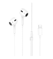 HOCO M111 Max Primero Lightning Kulakiçi Mikrofonlu Kablolu Kulaklık (Beyaz)