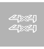 4x4 Sticker 2 Adet  siyah 20c15 CM (Beyaz)