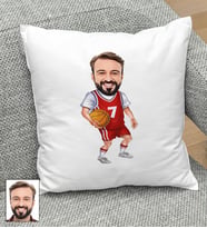 Kişiye Özel Basketbl Tasarımlı Karikatür Yastık 98