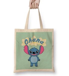 Cute Alien Stitch Ohana Bez Çanta Uzun Saplı