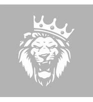 Kral Tacçlı Aslan Sticker siyah 20x20 CM (Beyaz)