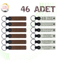 A Kahve & Beyaz, Sınıf Anılarınızı Taşıyacak Özel Hediye, 46’lı Set, Kişisel Mesajlı Anahtarlık