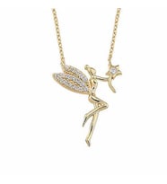 Altın Su Perisi Kolye 14K Gold (Çok Renkli)