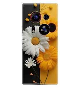 Phantom X2 Pro Kılıf Boutique Baskılı Resimli Sarı Beyaz Çiçek Pcode -044