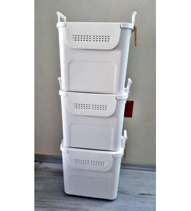 Geseus Motek Mybox 3x30 Litre Kulplu Çok Amaçlı Organizer Saklama Kutusu-MT-35