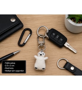 Buzcuk Peluş Penguen Charm Anahtarlık – Sevimli Çanta Aksesuarı Hediye