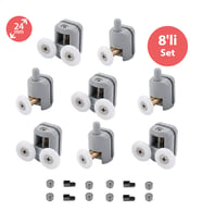 Duşakabin Tekerleği 8Li Set Teker Çapı 24 mm