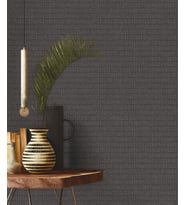 MUSE Koleksiyonu 25102-6 Antrasit Taupe Dokulu Modern Silinebilir Nonwoven Vinil Duvar Kağıdı