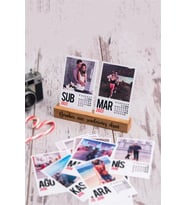 Kişiye Özel Ahşap Standlı Fotoğraflı Masaüstü Takvim