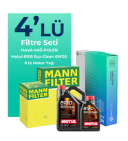 MANN Volvo XC40 2.0 Dizel Filtre Bakım Seti Motul Motor Yağlı (2018-2023) 4 Lü