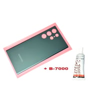 Tkgz Samsung Galaxy S22 ULTA Arka Pil Batarya Kapağı (CAM+B-7000) YEŞİL