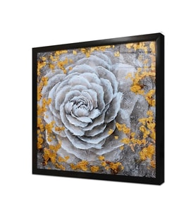Tablosan Modern Çiçek Çerçeveli Cam Tablo