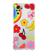 PrintiFy Redmi 10 Uyumlu Water Color 5 Baskılı Şeffaf Köşe Korumalı Antişok Kılıf