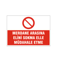 Ellerini düğme makinasına sokma, isg uyarı levhası