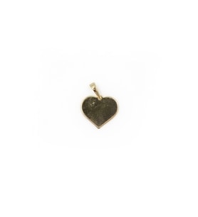 Kalp Plaka Xuping Kolye Ucu Gold – Alerji Karşıtı, Kararma Yapmaz, 1.8 cm