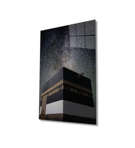 Miyrem Glasses Collection -A1^#  Kabe Kutsal Topraklar Dini Islami Cam Tablo 4 Mm Cam (Çok Renkli)