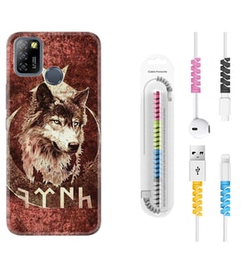 INFINIX Smart 4 5 6 Zero 8 S5 Pro Kılıf Kablo Koruma Spiral Silikon Göktürk 3 1412