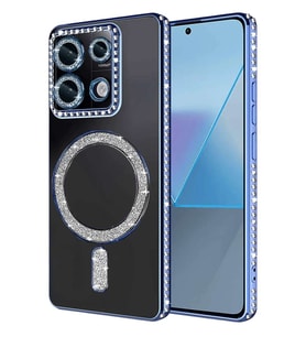 Redmi Note 13 Pro 4G Joke Simli Magneticsafe Kılıf - Mavi